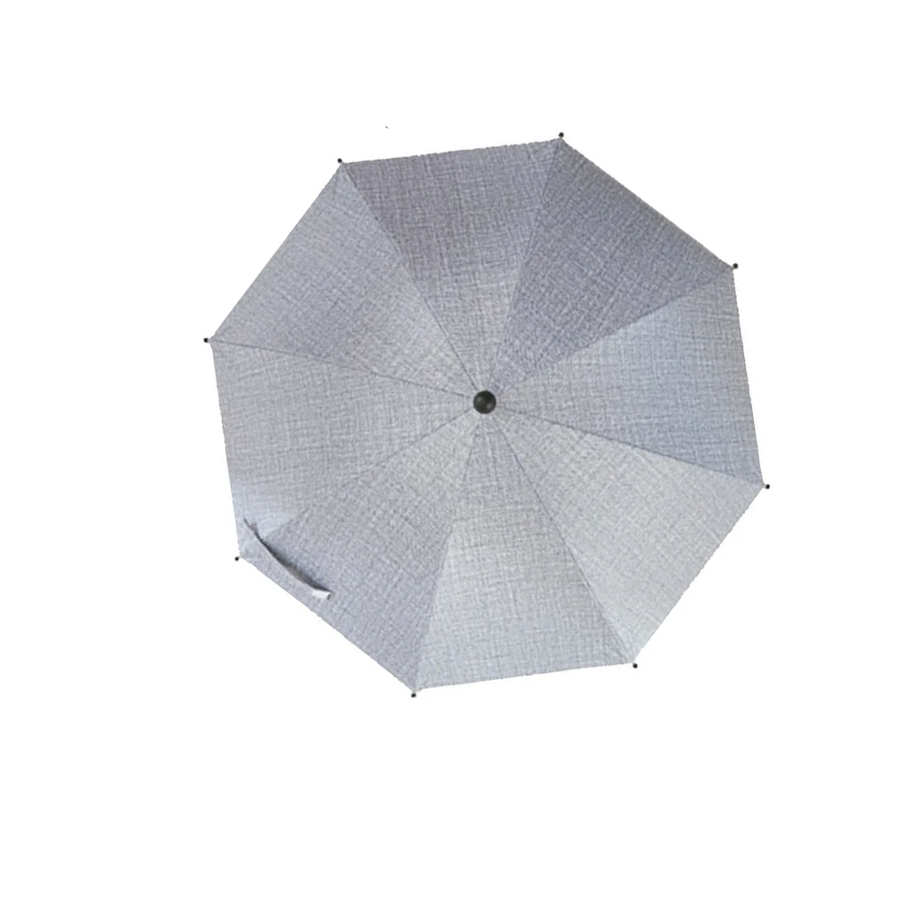 

Pram Parasol Buggy Umbrella Baby Supplies Steel Fine Workmanship Rainproof Wheelchair Sunshade Stable Structure Clasp Black