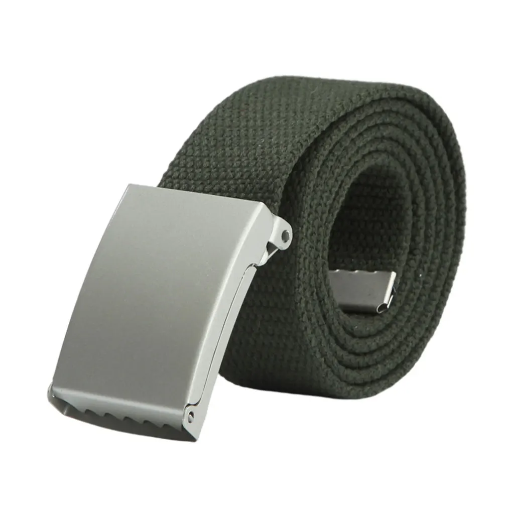 

Ремень холщовый однотонный с металлической пряжкой, 1/2/3