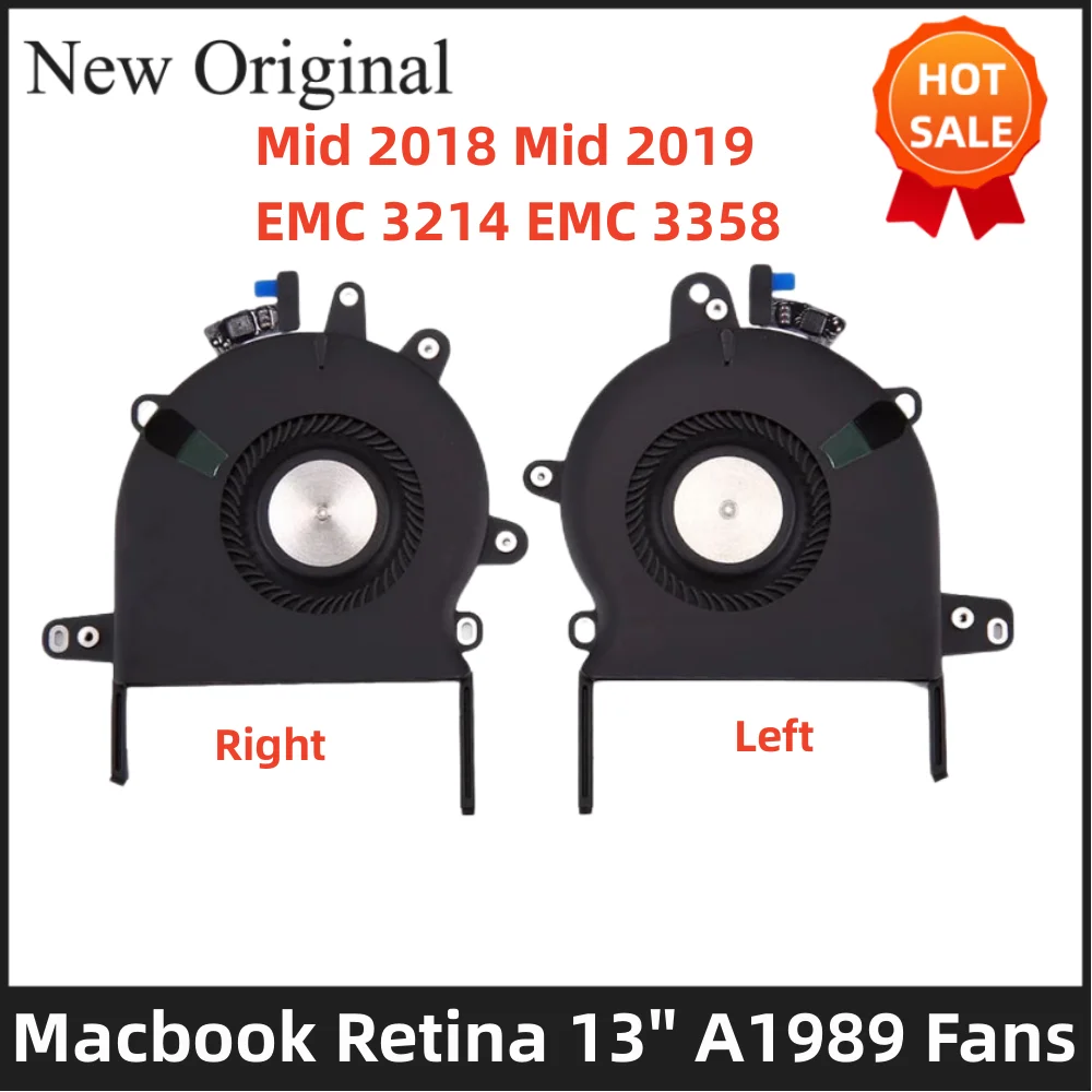 Вентилятор охлаждения A1989 для MacBook Pro, сенсорная панель 13 дюймов, левая и правая, 2018, 2019, 3214 год, EMC 3358, EMC 923, вентиляторы 02580-923, 02581-