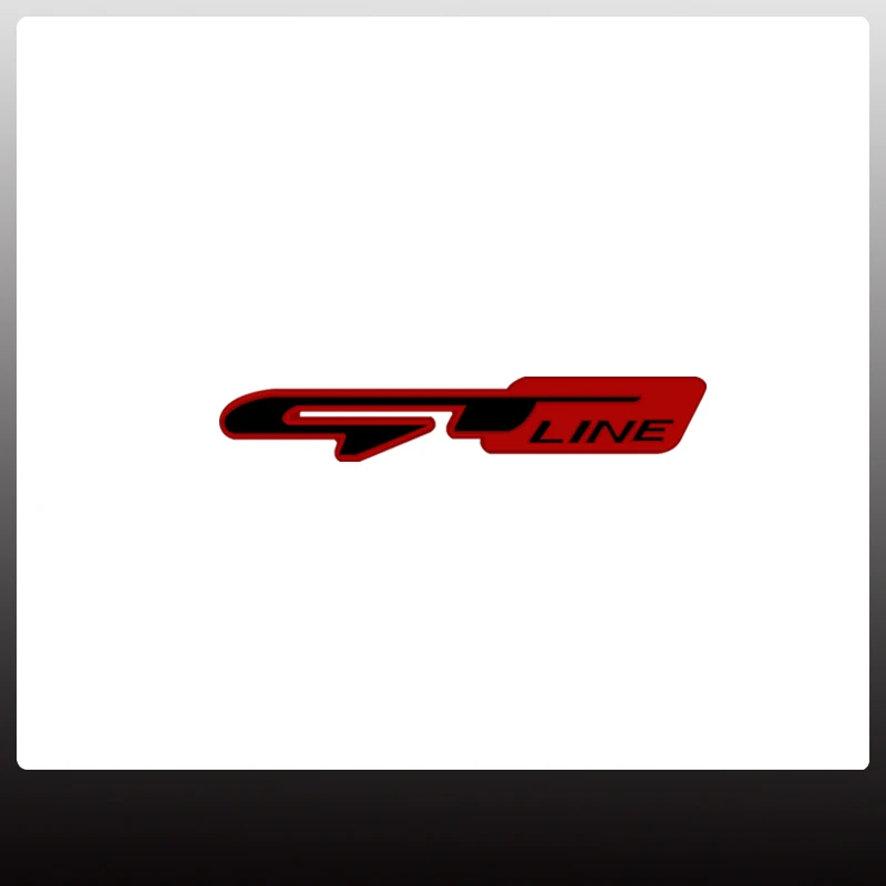 

1x GT LINE наклейка на решетку автомобиля для Citroen Peugeot KIA KN Hybrid SPORTAGE CROSS Dacia логотип металлическая эмблема багажника аксессуары