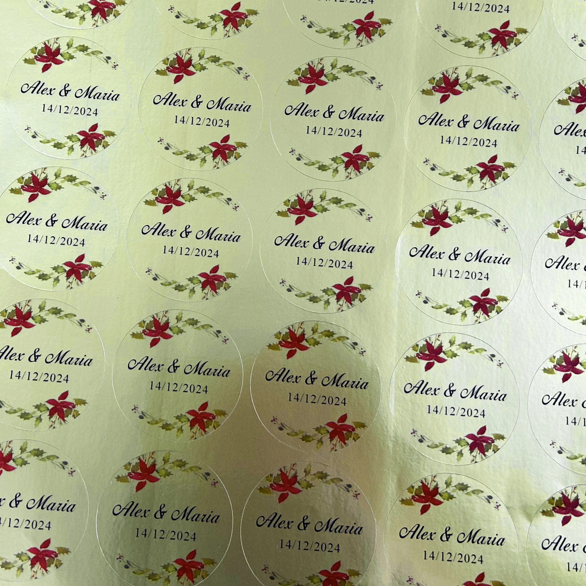 Легкие матовые золотые наклейки по индивидуальному заказу персонализированный