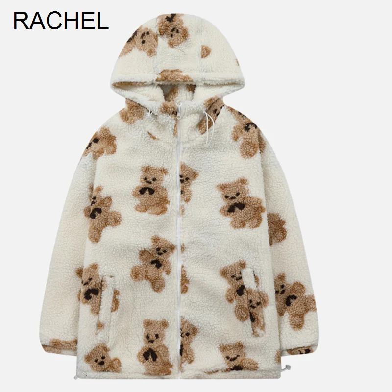 

Теплые женские пальто из овечьей шерсти и плюша с капюшоном женская зимняя Корейская свободная Дизайнерская куртка с хлопковой подкладкой ...