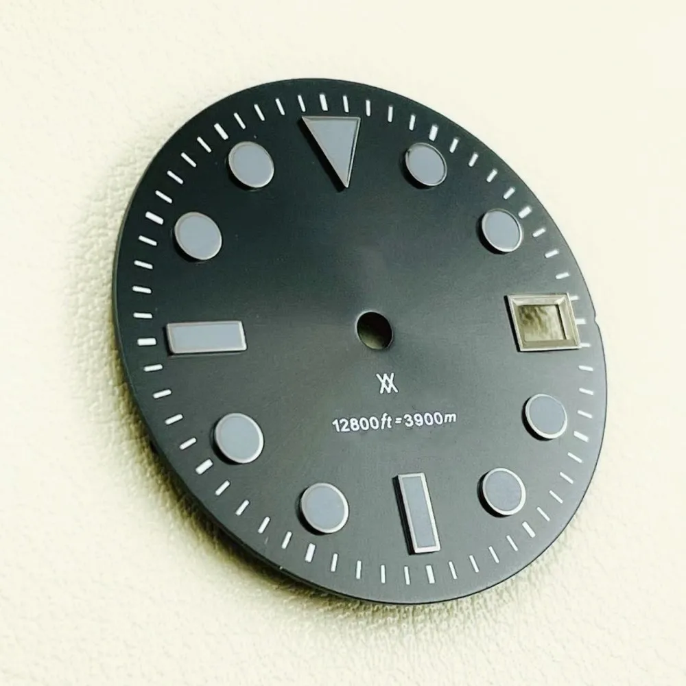 New modified NH35 dial water ghost diving watch NH36 mechanical movement watch disc watch accessories diameter 28.5mm