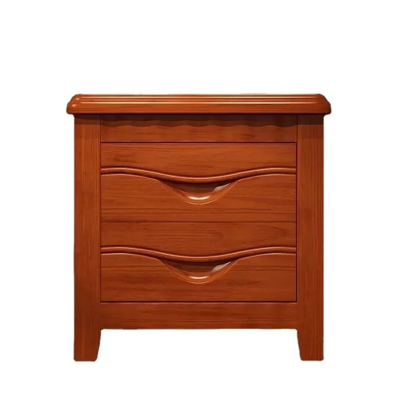 Деревянные удобные прикроватные тумбочки с ящиками для спальни небольшие