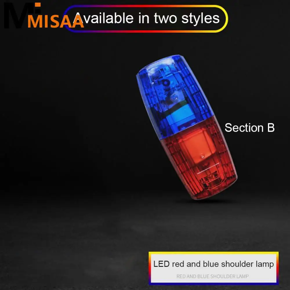 

LED Red Blue Multifunction Clip Flashing Warning Safety Shoulder Police Lights USB Charging Emergency Lamp Accessories