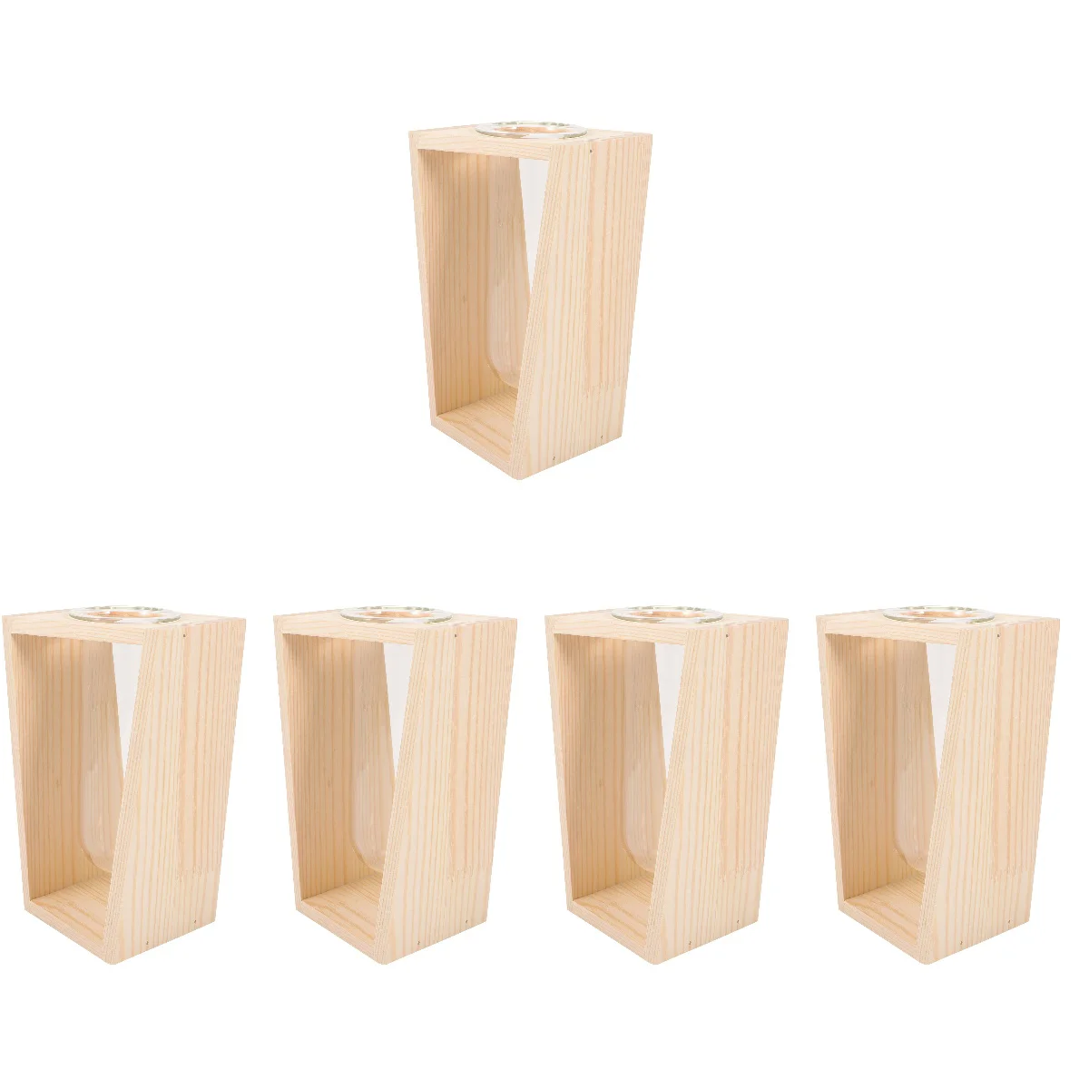 

5x Garden Decor Hydroponic Test Tube Holder Glass Vases For Decor for Home Decor Planting Office