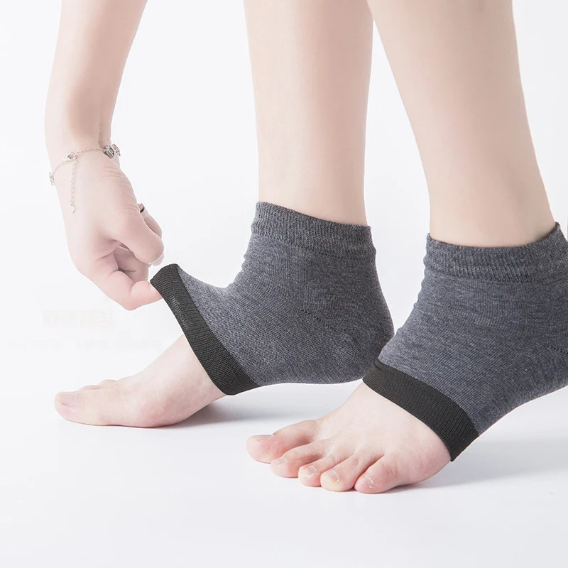 

HEALLOR 2 шт. гелевые носки для пятки, увлажняющее средство для ухода за ногами, треснувшая нога, сухая и твердая кожа, защита от сухости пятки, уход за ногами T