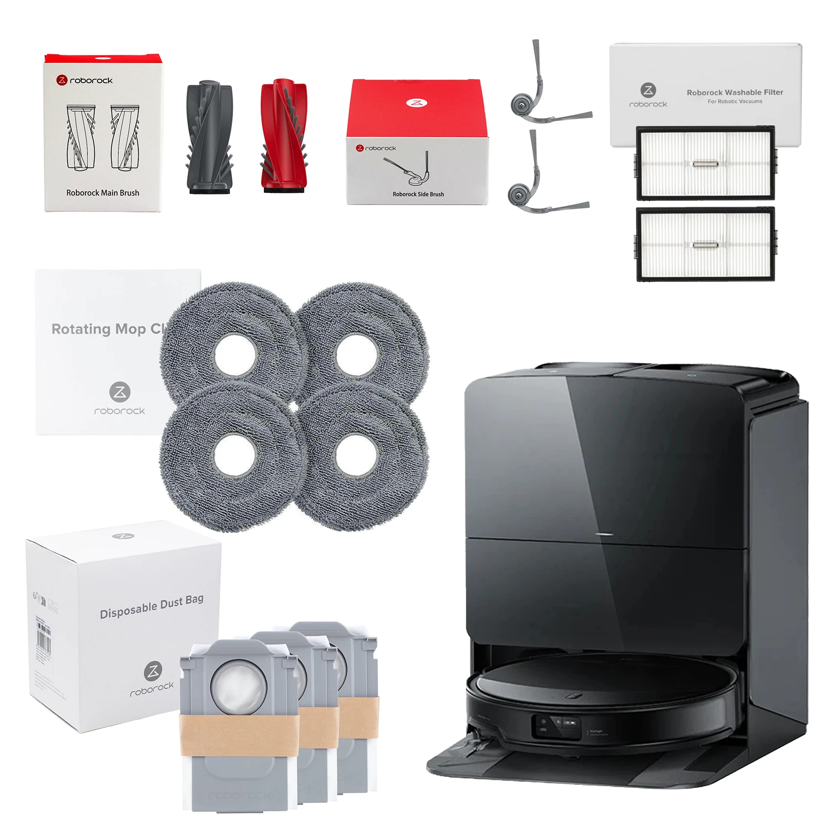 

Оригинальные Аксессуары Для Робота-пылесоса Roborock Saros 10R/S9 MaxV - Комплект: Роликовая Щетка, Фильтр, Мешок Для Пыли