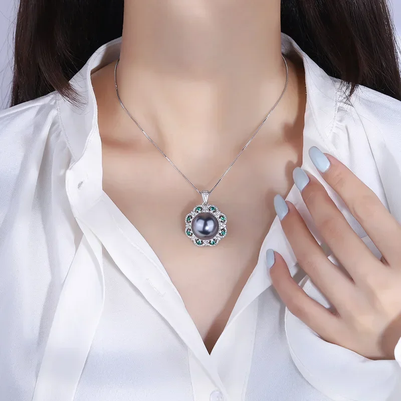 Ожерелье SrJewelry с медным дном и золотым покрытием инкрустированным жемчугом Aubergia