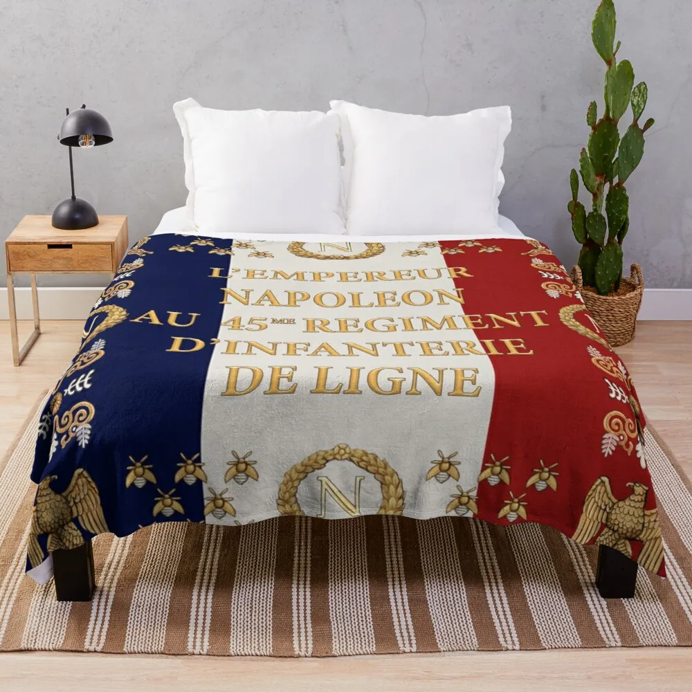 

Napoleonic French 45th regimental flag Throw Blanket Summer Blanket