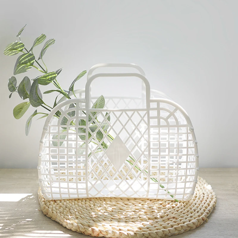 

Large Bathroom Laundry Basket Foldable Mesh Portable Plastic Bathroom Laundry Basket Assemble For Household Clothes Storage