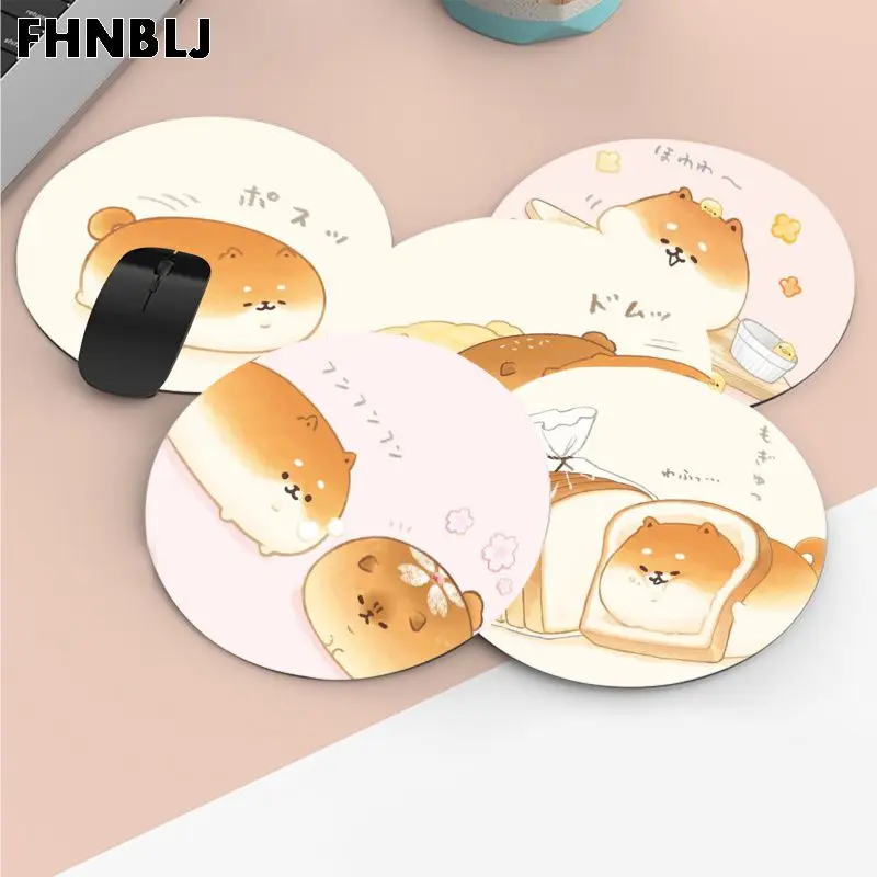 

FHNBLJ Custom Skin Shiba Inu Cute Dog Durable Rubber Mouse Mat Pad gaming Mousepad Rug For PC Laptop Notebook