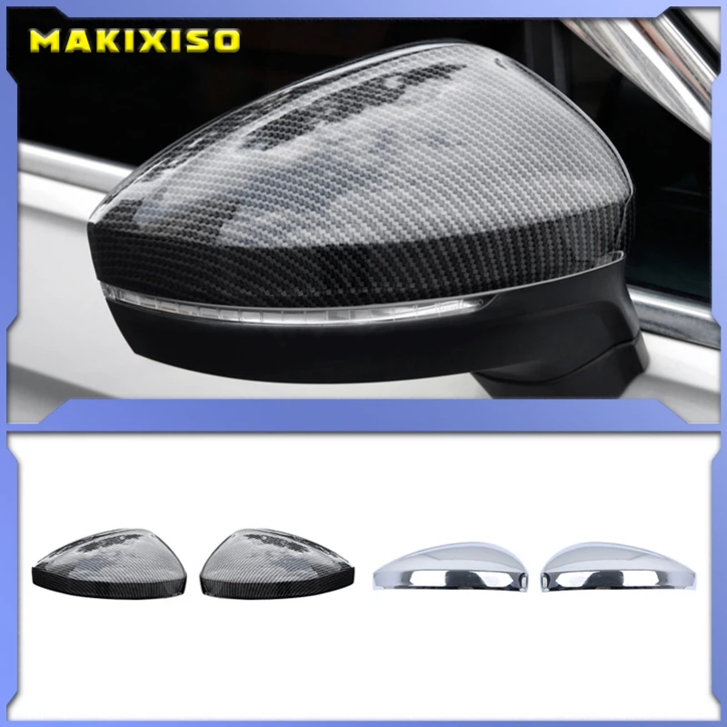 

2 шт., колпачки для зеркал с боковыми крыльями для VW Tiguan Allspace L MK2 2017 2018 (Carbon Look)