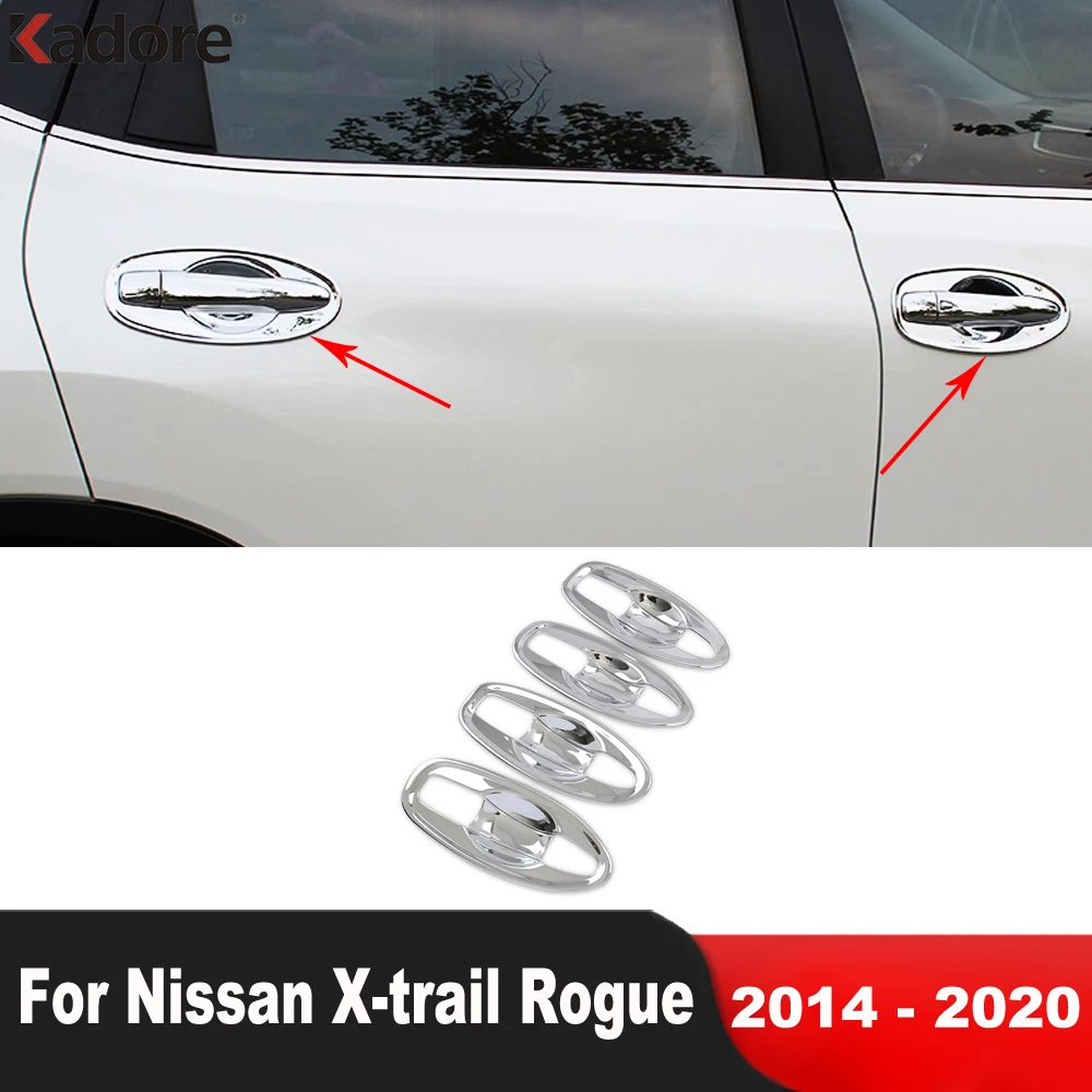 Side Door Handle Bowl Cup Cover Trim For Nissan X-TRAIL Rogue T32 2014 2015 2016 2017 2018 2019 2020 Chrome Car Accessories Side Door Handle Bowl Cup Cover Trim For Nissan X-TRAIL Rogue T32 2014 2015 2016 2017 2018 2019 2020 Chrome Car Accessories