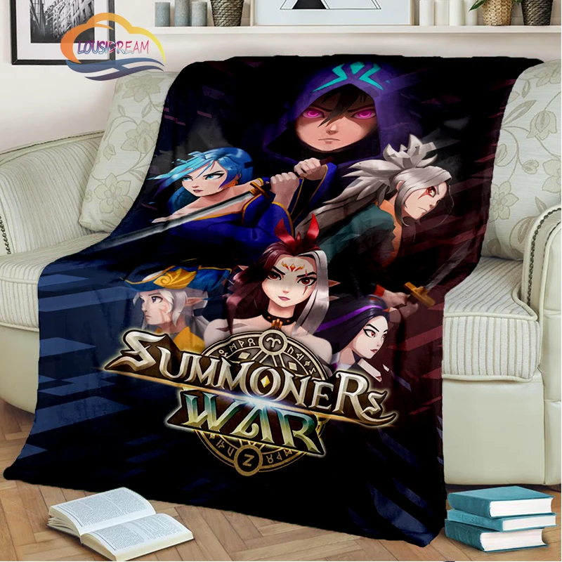 

Fashion Printing Strategy Game Summoner Wars Flannel Fluffy Blanket Gamer Gift Blanket Four Seasons Soft Blanket Camping Blanket