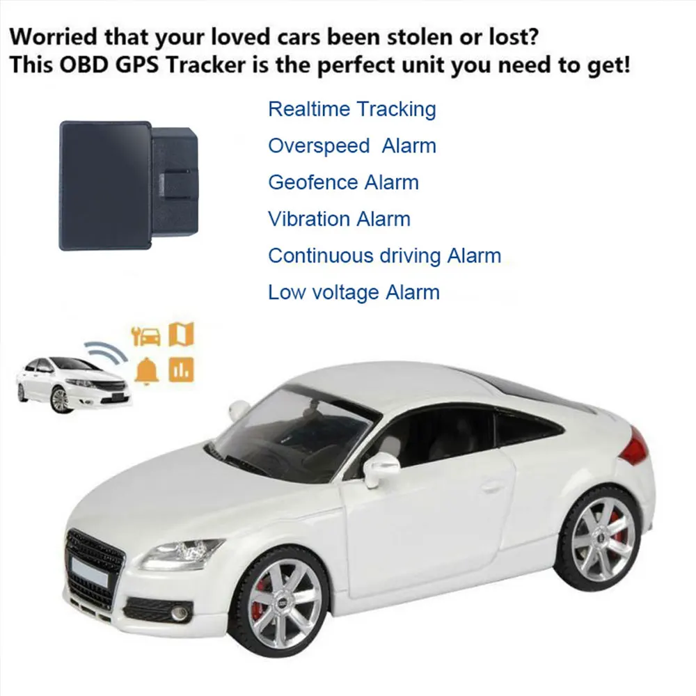 $68.91 2022 Real 4G LTE GPS Tracker Car OBD Locator OBDii Diagnostic Tool DTC Code Vibration Alarm Geo-fence Real Time Tracking