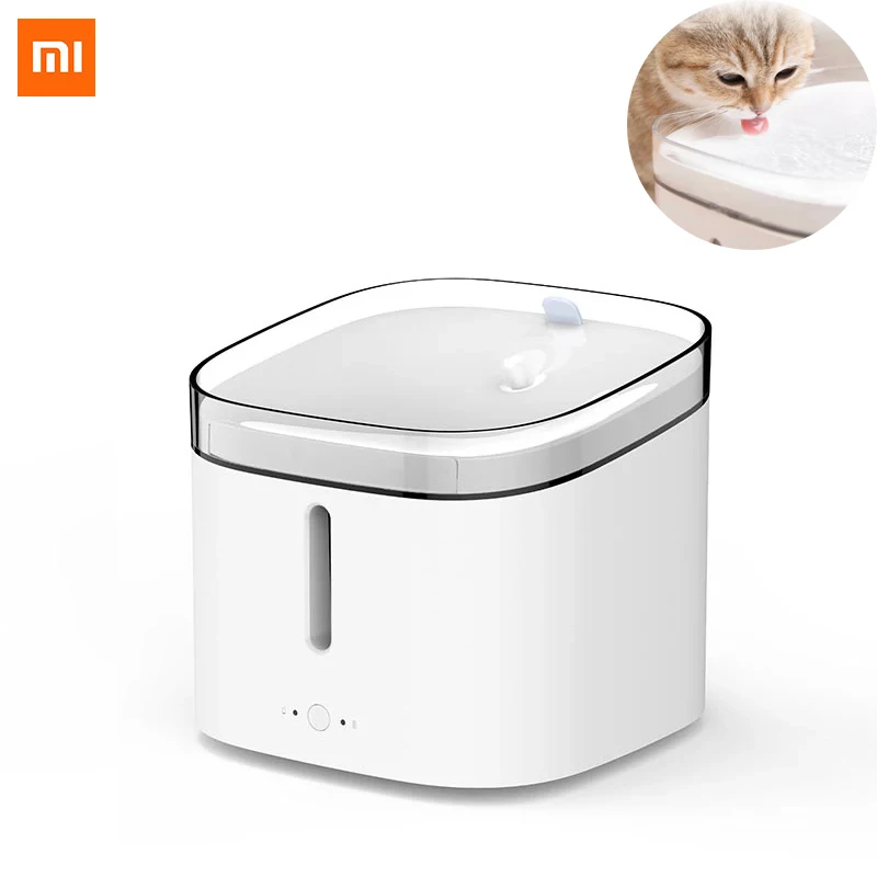 

Дозатор воды для домашних животных XIAOMI Mijia, умный автоматический питьевой фонтан 2 л, для котят, щенков, кошек