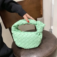 luxury zipper clutch woven leather bags for women 2022 new fashion shoulder ladys hobo hand clutch bag soft hobo tote bag