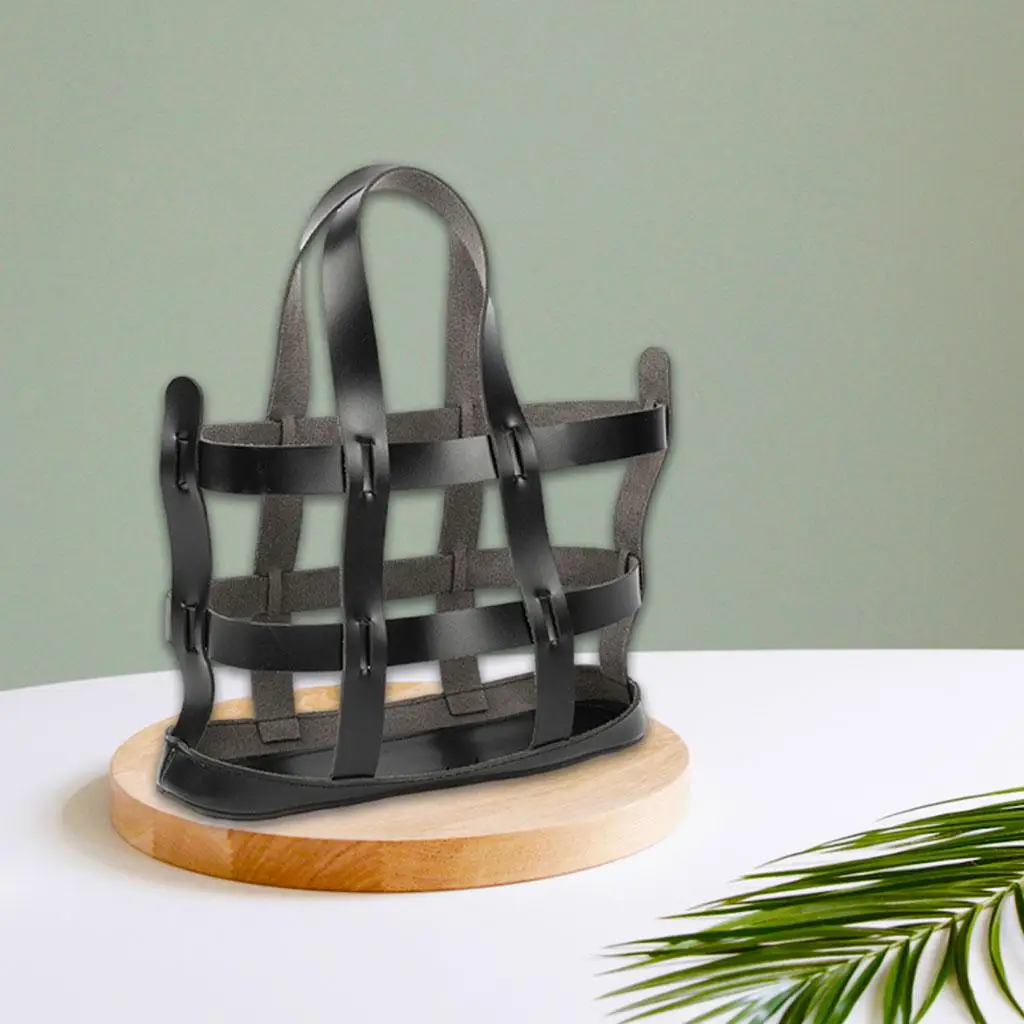 

PU Leather Handmade Shoulder Bag Bottom Strap Cover,Hollow Woven Bag Set Bucket