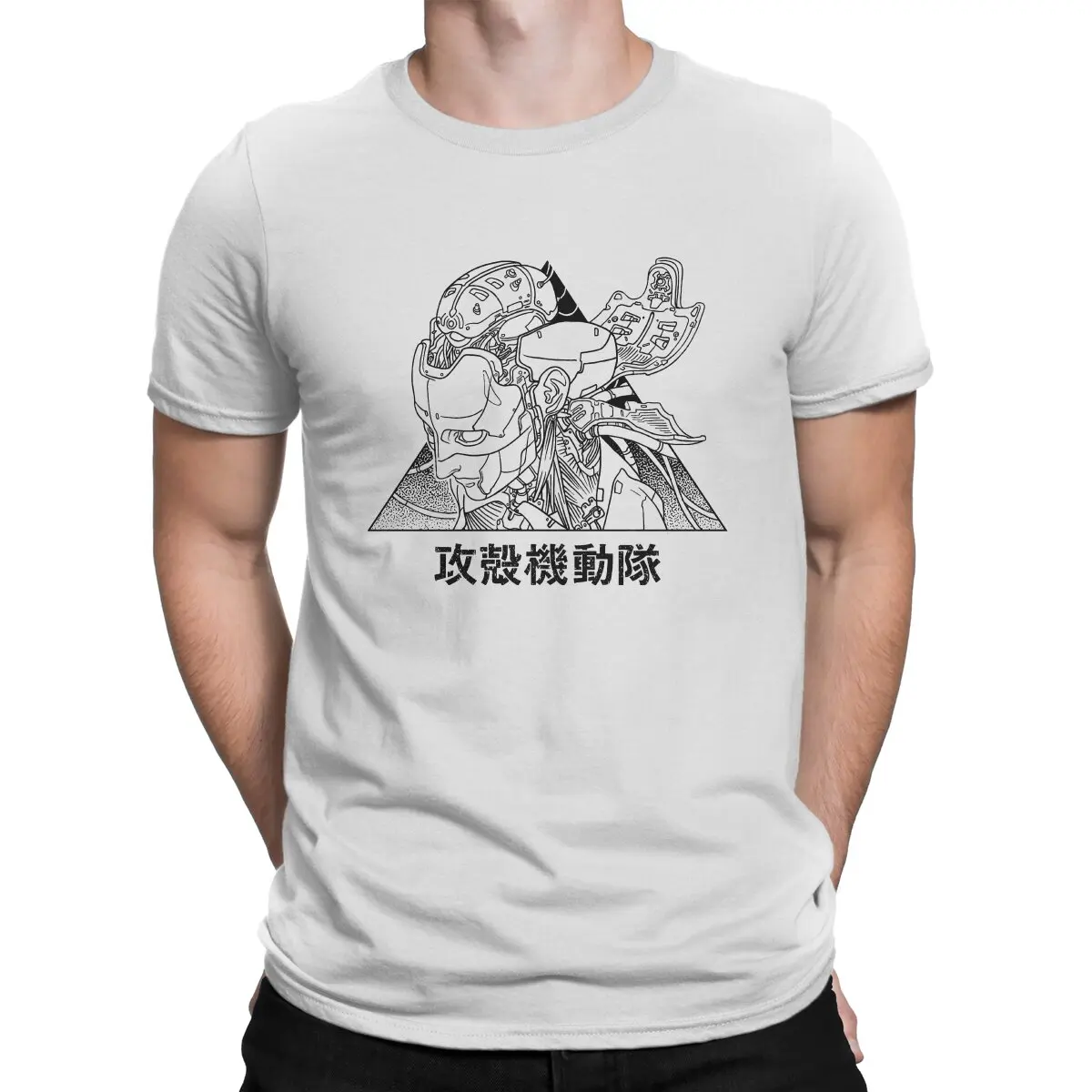 

Soldier T Shirts Men Cotton Crazy T-Shirt Crew Neck Ghost In The Shell AramakiDaisuke Manga Tees Short Sleeve Tops Unique