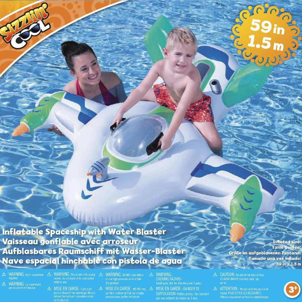 

Airplane Inflatable Water Jet Swimming Rings for Kids Floating Swim Air Cushion Bed Pool Beach Party Summer Water Lounger