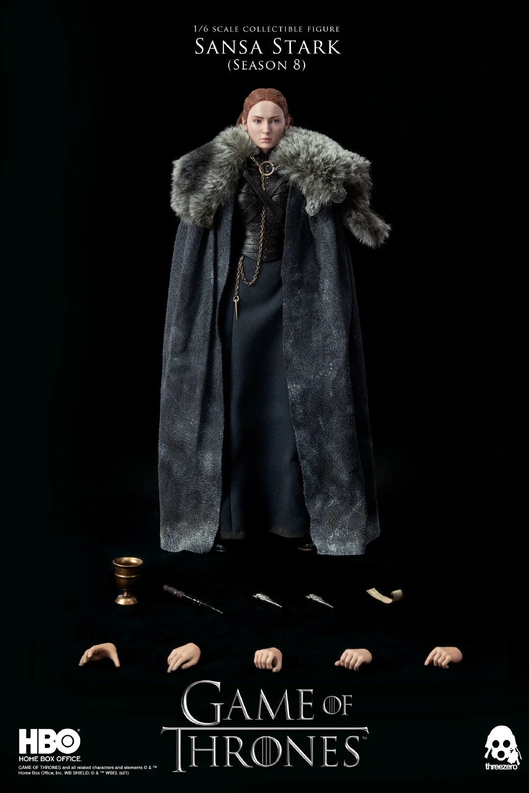 

【in Stock】 Original 30cm Threezero 3Z0100 Season 8 Song of Ice and Fire Game Peripheral Model Sansa Stark Collection Models