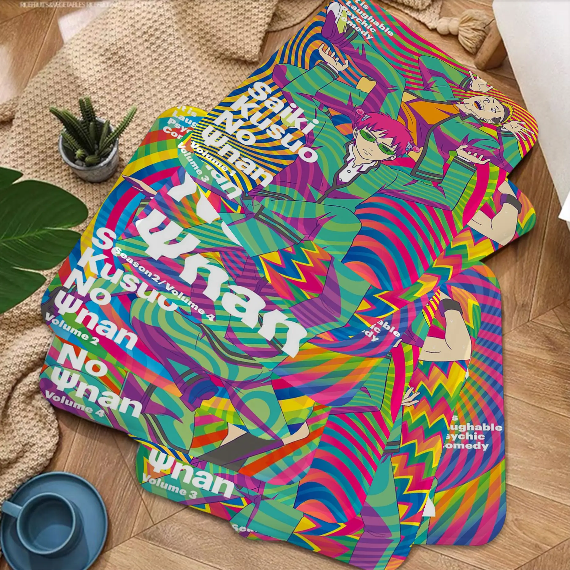 

Anime The Disastrous Life Of Saiki K Saiki Kusuo Square Patio Home Kitchen Office Chair Seat Cushion Pads Sofa Seat Cushion Pads