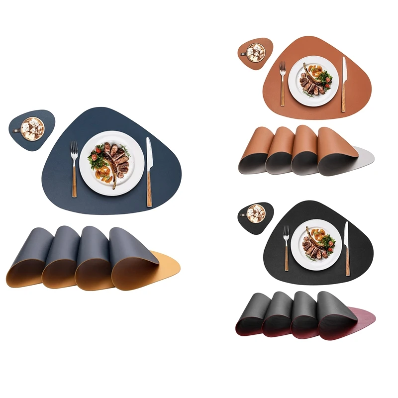 

Подставки и подставки, 4 набора, подставки, моющиеся круглые пластиковые, украшения стола, обеденный стол, подставки