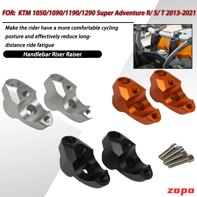 30 мм подъемники на руль Rise для KTM 1290 Super Adventure R/ S/ T 1050 1090 1190 Adv 2013 2014 2015 2016 2017 2018 2019 2020