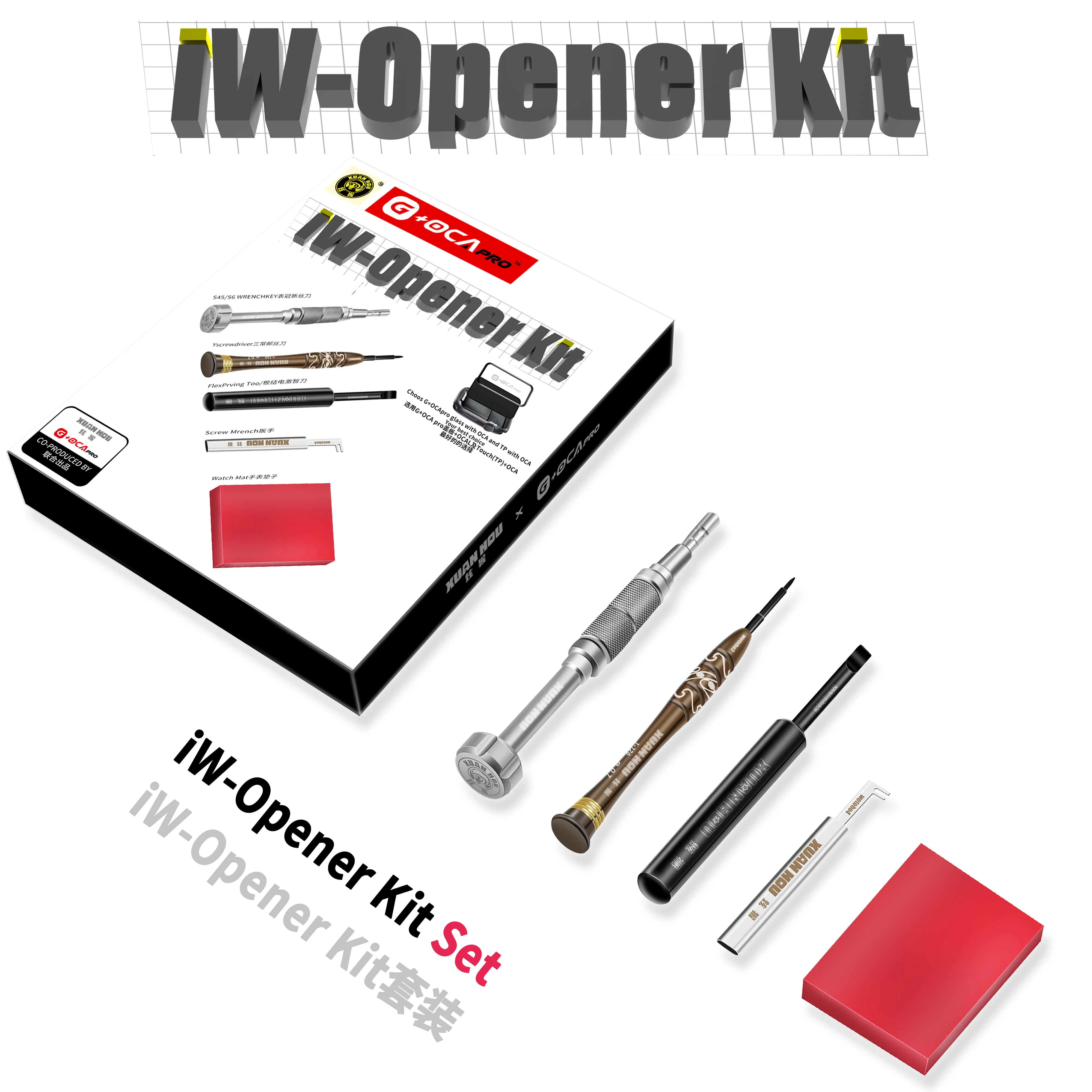 5 in 1 iW-Opener Kit Watch Repair Tool Kit Apple Watch LCD Screen Back Case Battery Accessories Pry Removal Opening tool set