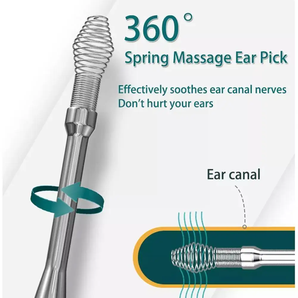 

Earwax Removal Kit 6pcs Ear Pick Set Ear Cleansing Ear Ear Remover Keychain With Steel Wax Tool Tool Curette Box D2b8