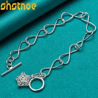 925 sterling silver hollow star pendant bracelet for women party engagement wedding birthday gift fashion charm jewelry