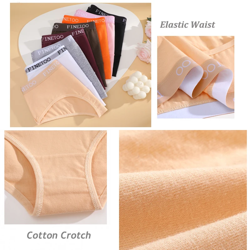 4 шт. / Женские хлопчатобумажные трусики сексуальные нижнее белье эластичные