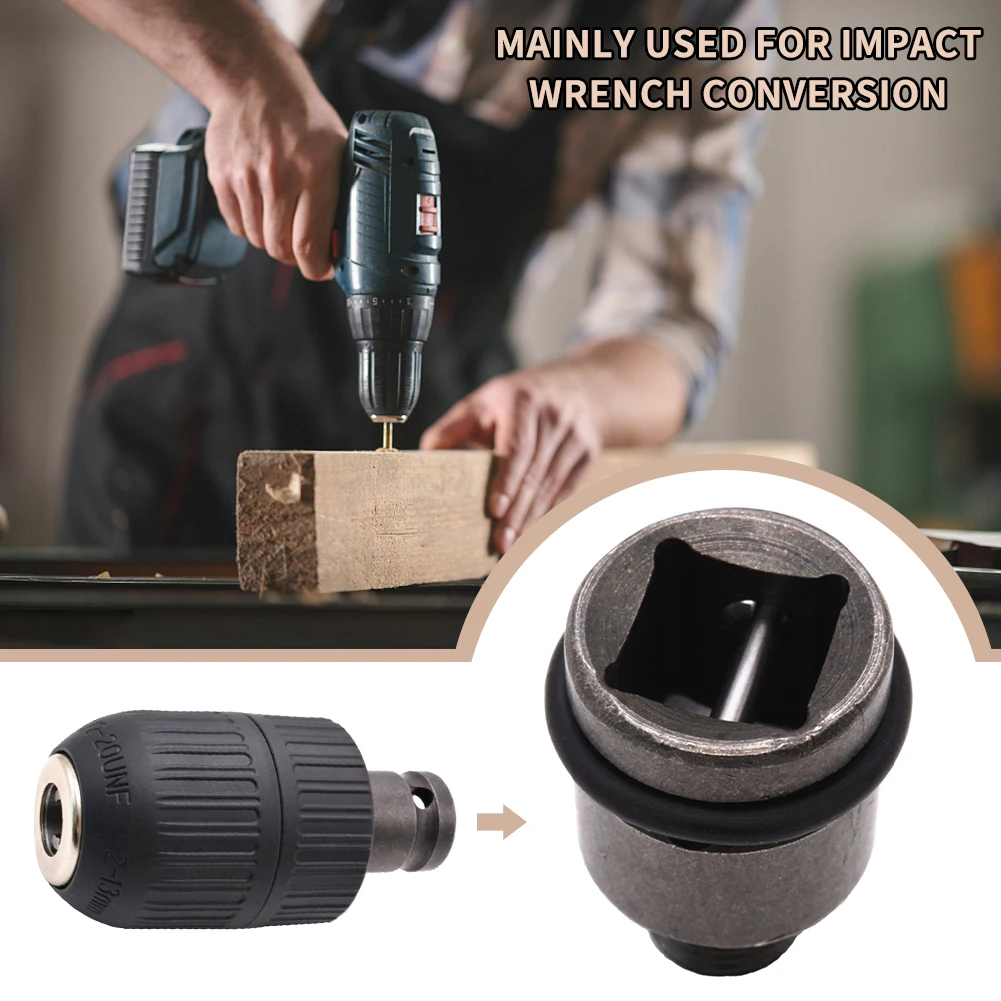 

Drill Chuck Quick Change 1/2 Thread Hardware Replacement Parts With Adapter Keyless Bit Labor Saving For Impact Wrench Hex Shank