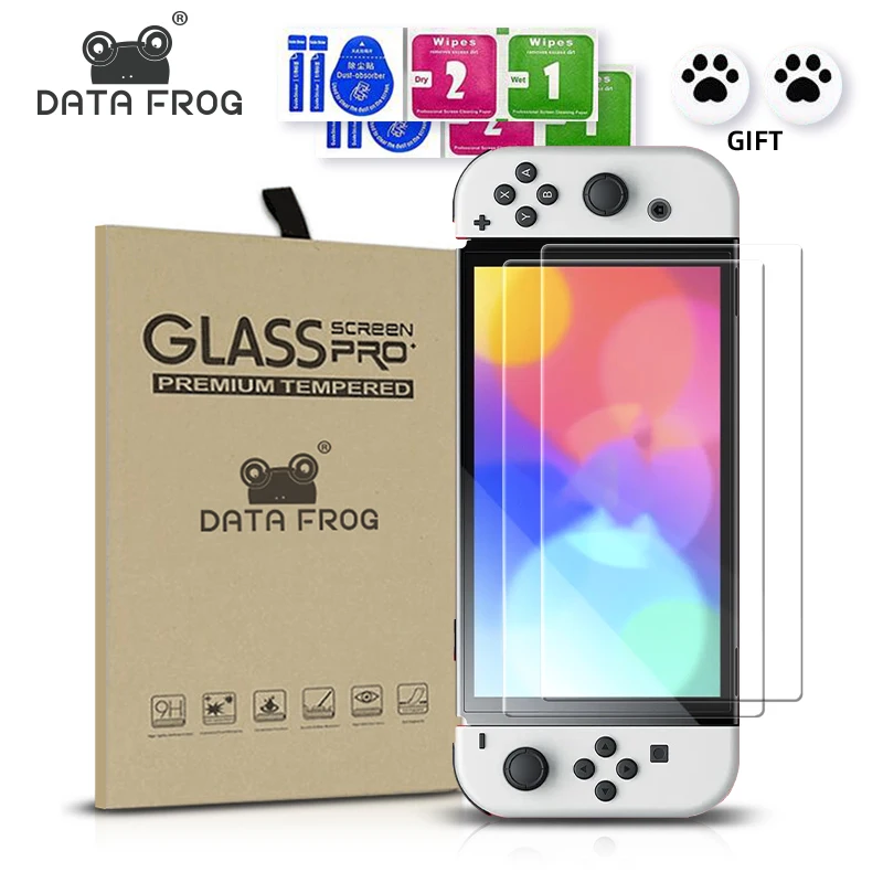 DATA FROG Nintendo Switch OLED Защитная пленка HD Прозрачное стекло для экрана коммутатора