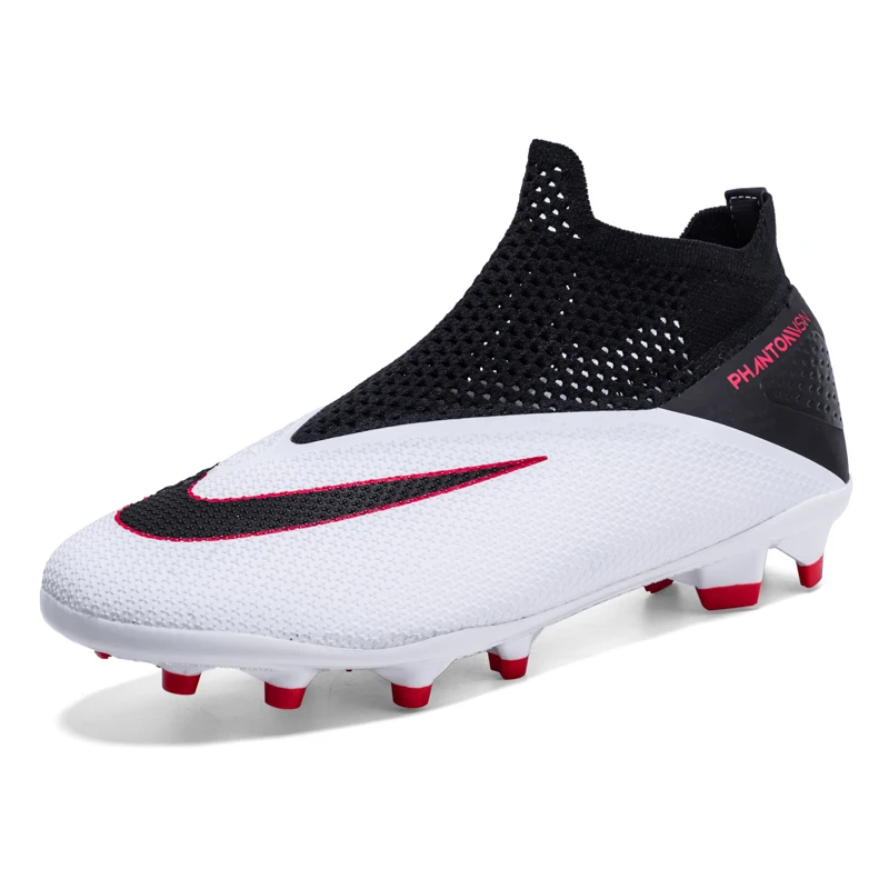 High-Top Football Boots For Men Anti-Slip Grass Training Soccer Shoes Kids Ultralight Turf Sports Footwear Large Size Sneakers