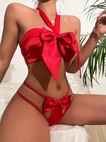 bow front cut out lingerie set