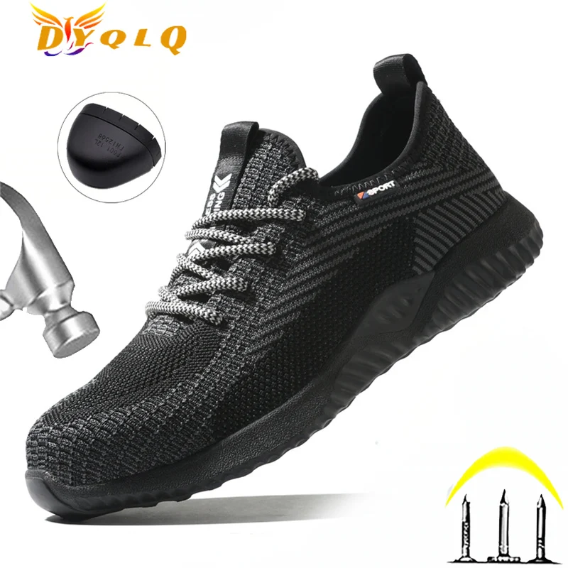 

Дышащая защитная обувь мужские рабочие ботинки стальной носок проколостойкая неразрушаемая защитная обувь светильник удобные кроссовки
