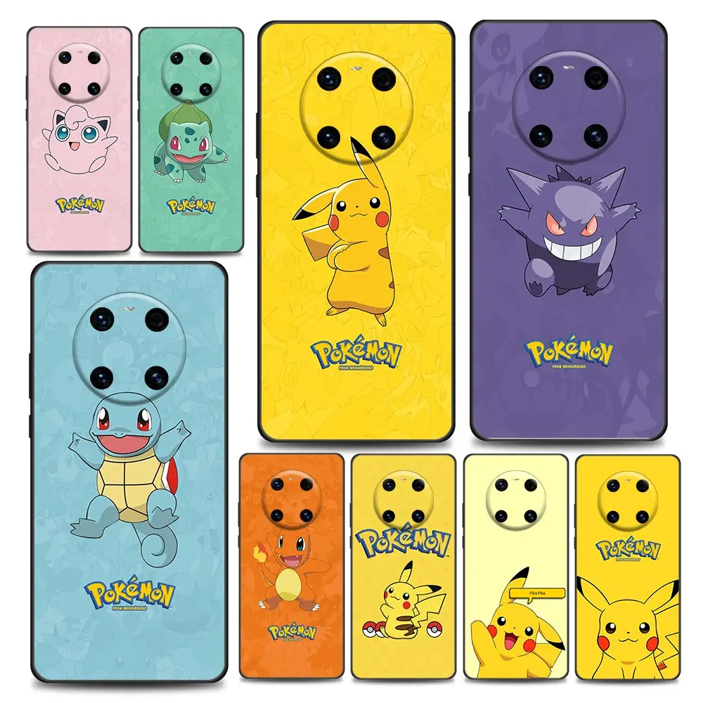 

Pokemen Pikachu Phone Case for Huawei Y6 Y7 Y9 2019 Y5p Y6p Y8s Y8p Y9a Y7a Mate 10 20 40 Pro RS Soft Silicone