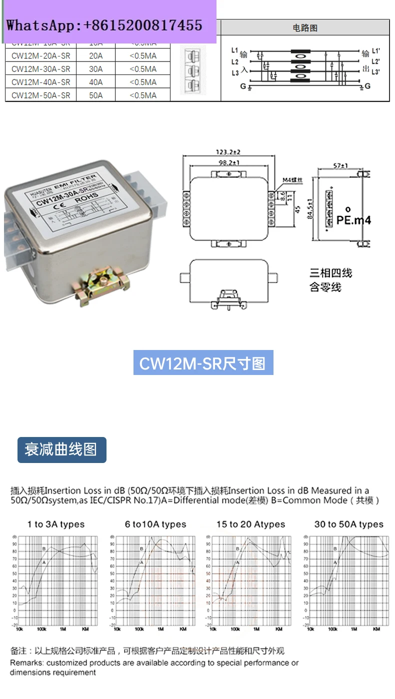CW12M-SR трехфазный четырехпроводной источник питания переменного тока EMI