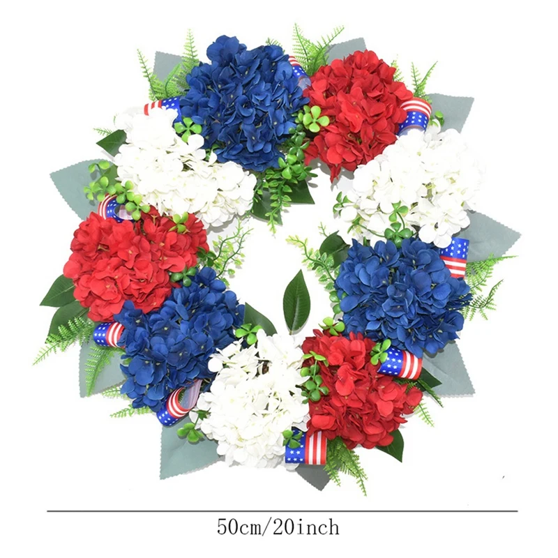 Популярный искусственный венок гортензии американский патриотический День