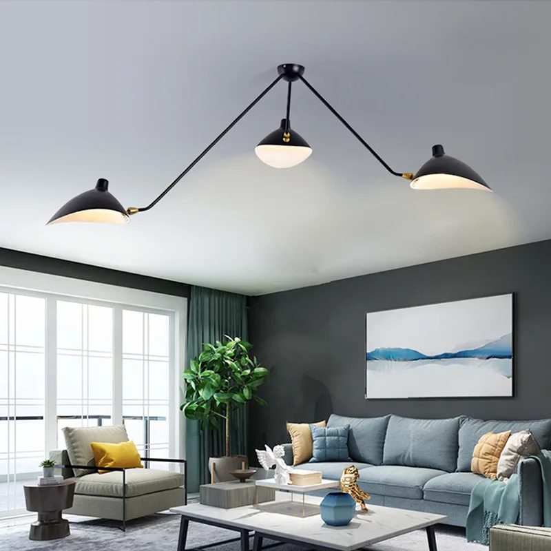 

Nordic Spider Serge Mouille Chandelier For Living Room Bedroom Dining Room Industrial Bar Decor Home Iron Ceiling Chandeliers