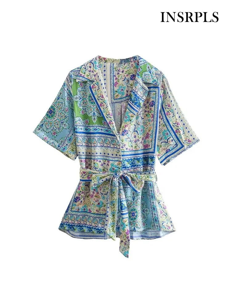 

Женская Асимметричная Блузка с поясом и длинным рукавом, на пуговицах