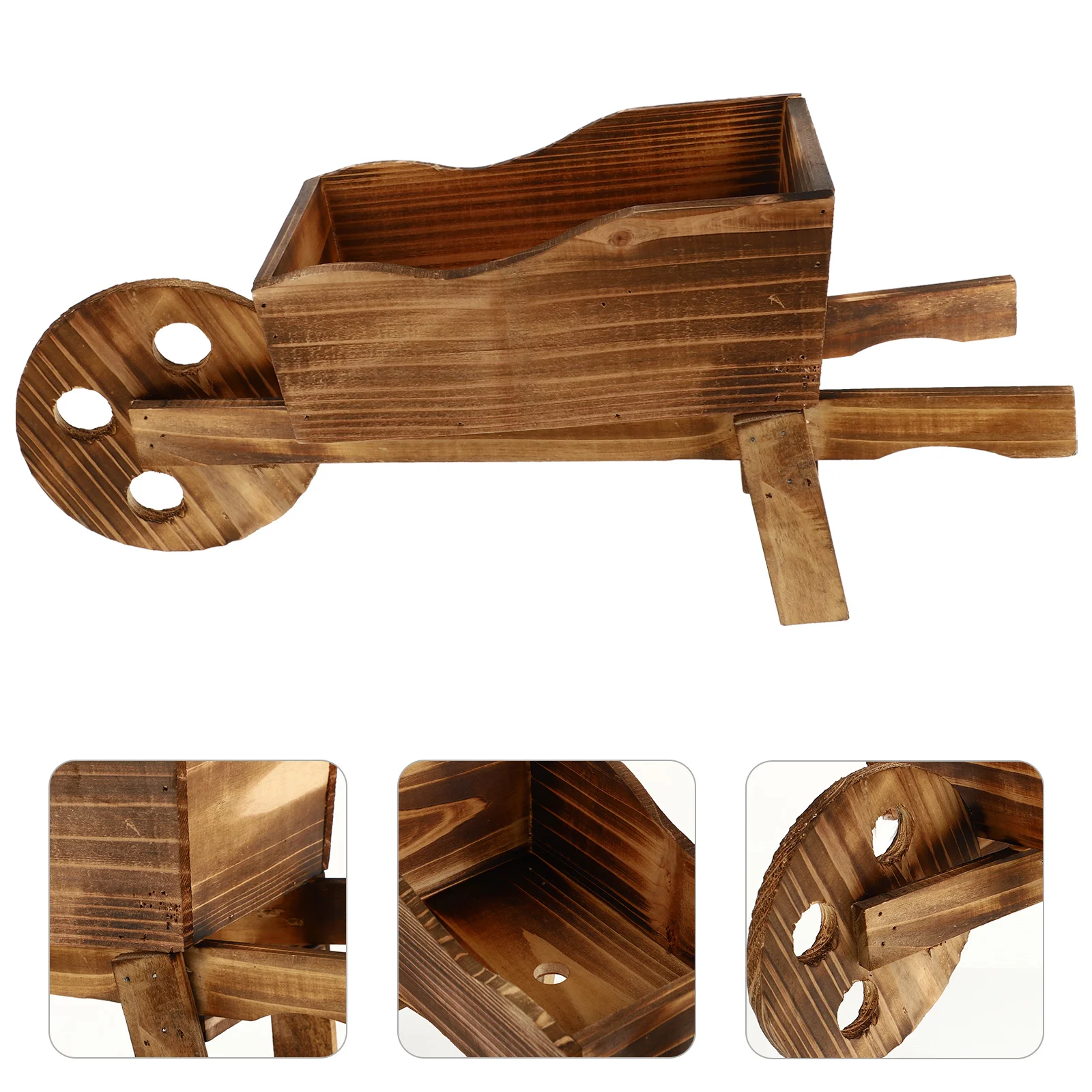 

White Monitor Mount Succulent Combination Wooden Child Fence Decorations Outdoor Flower pot