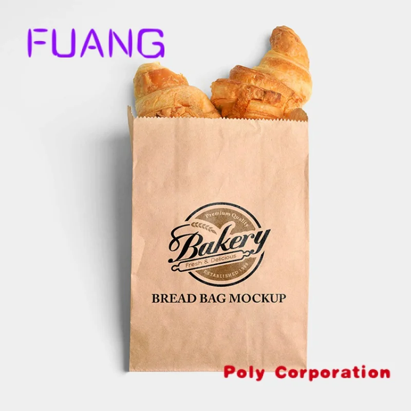 Biodegradable white greaseproof wax material croissant donut toast baguette burger kraft news paper bread packaging bag for food