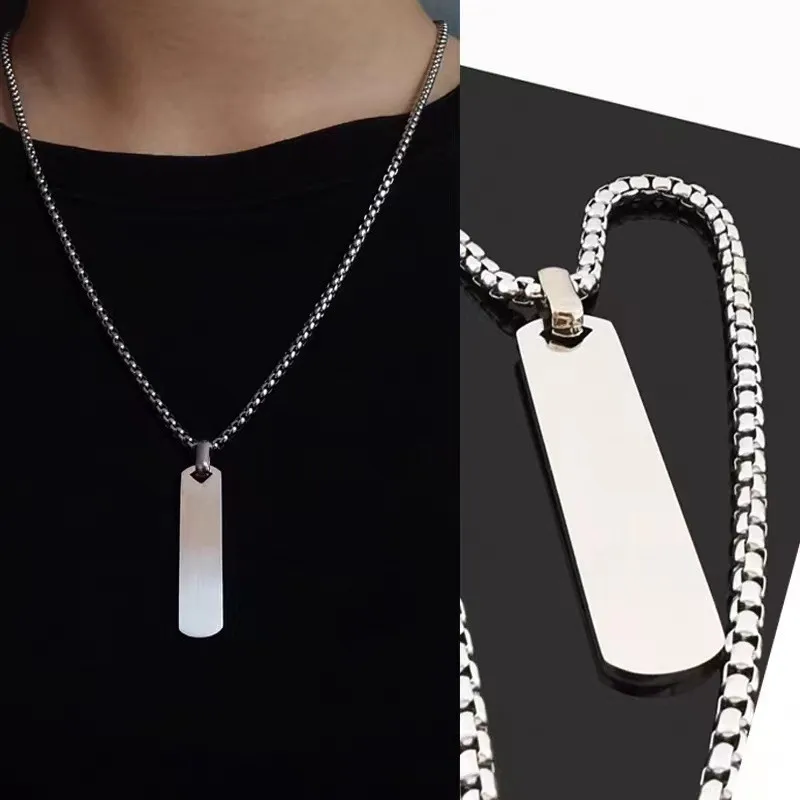 Ожерелье Унисекс С Геометрическим Кулоном Из Нержавеющей Стали