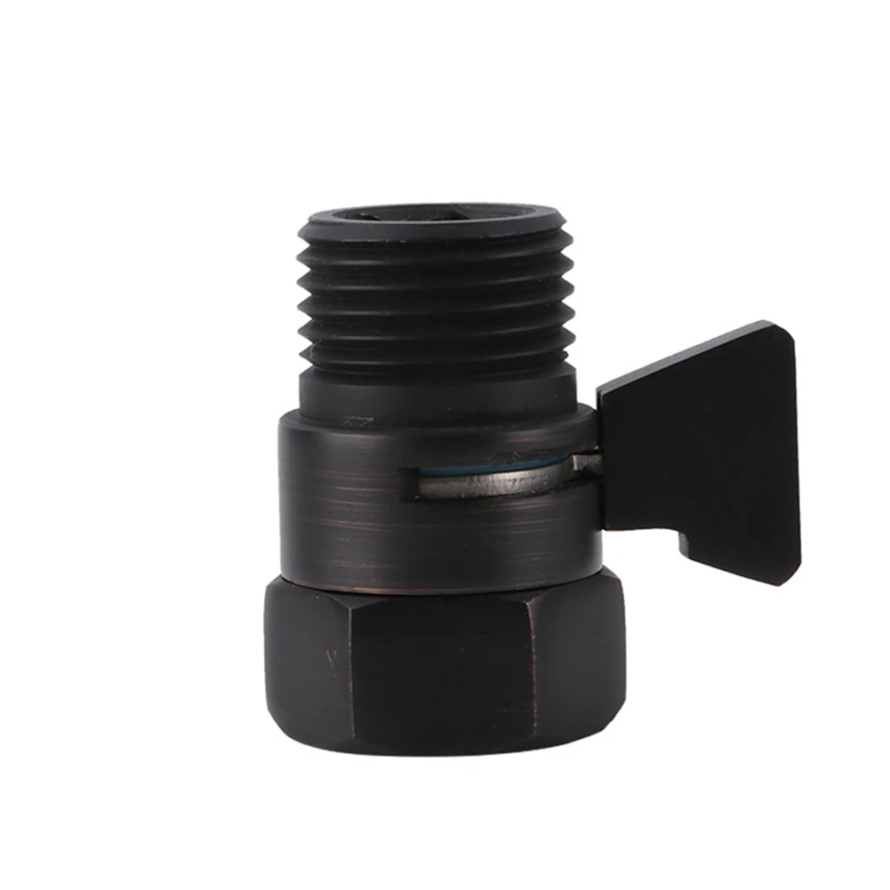 

Shower Valve Black Brass Quick-open Adapter Valve Shower Flow Regulator Shower Head Water Saver 1/2" Male Female Fitting Home