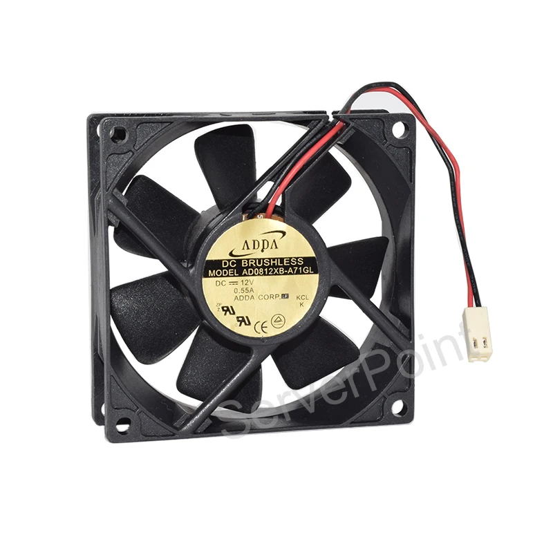 Хорошо протестированный Вентилятор охлаждения AD0812XB-A71GL DC12 в 0,55 А, бесщеточный вентилятор постоянного тока с двумя проводами