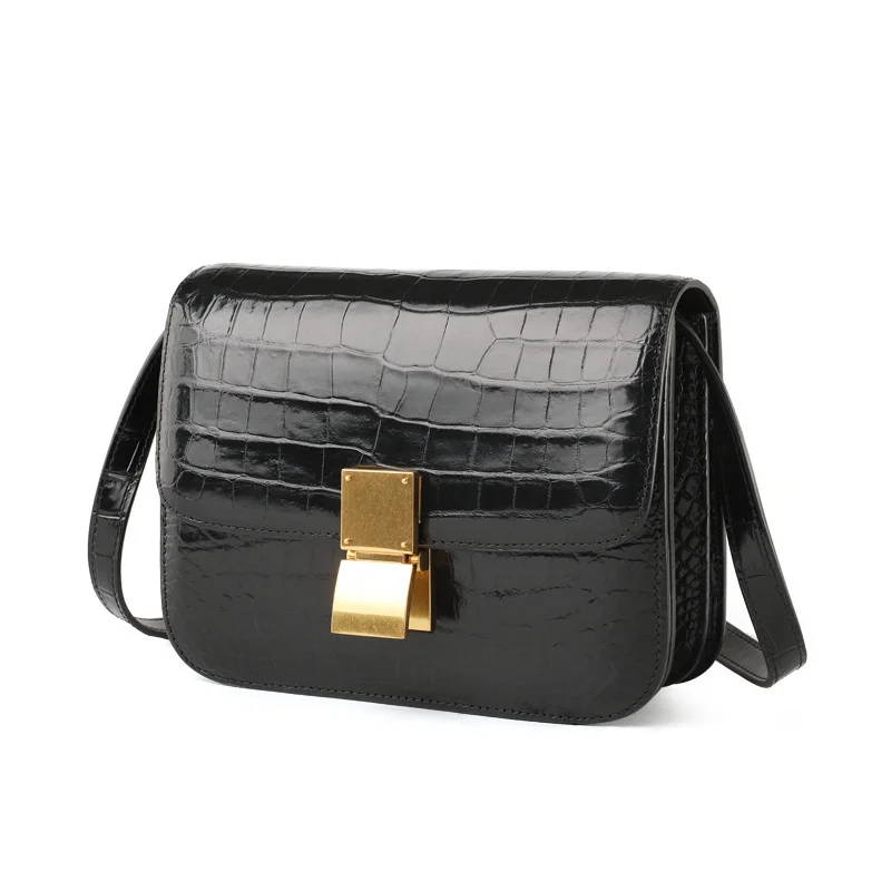 

New Genuine Leather Single Shoulder Trend Handbag High Quality Cosy Women Luxury Crossbody Bags Fashion Leisure Small Square Bag