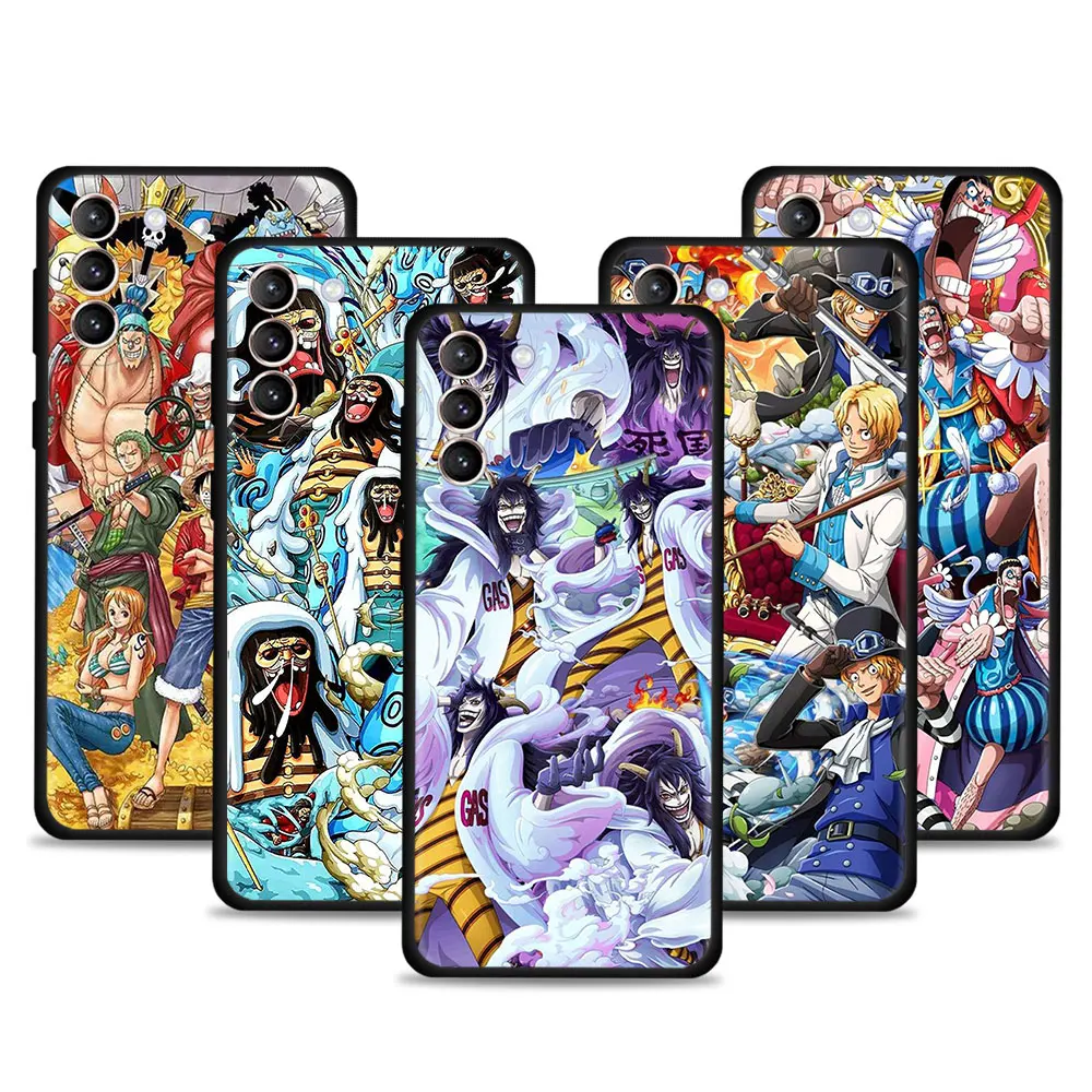 

Phone Case For Samsung Galaxy S22 S21 S20 Ultra FE S10 S9 Plus Cover Note 20 Ultra 10Plus One Piece Luffy Sanji And Pirate